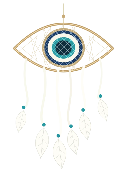 Illustration of a nazar charm